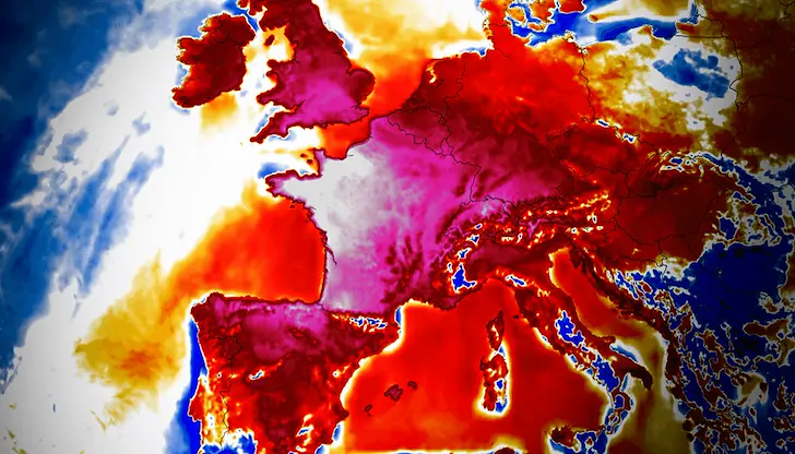 Опасни горещини до 45°C заплашват Западна и Централна Европа