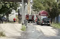 Пожар горя в асфалтовата база в квартал “Средна кула“