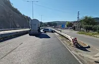 Катастрофа между цистерна и кола край Мездра