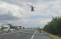 За пръв път въздушна линейка кацна директно на магистрала след инцидент