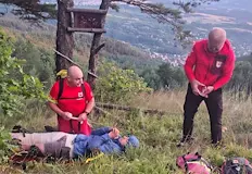 Мъжът е транспортиран с алпийски способ до линейкаЕкип на Планинската