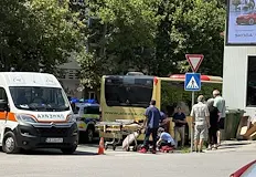 Фаталният инцидент затвори района около местния пазарАвтобус от градския транспорт