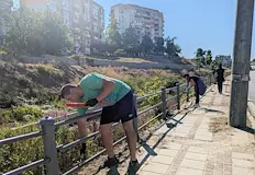 Почистиха участъка и пребоядисаха парапетите до Историческия музейБлизо целият участък
