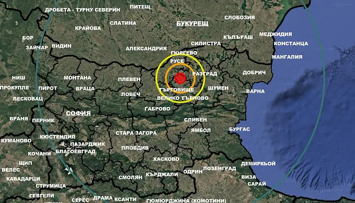 Слаб земен трус край Разград регистриран на 4 юли