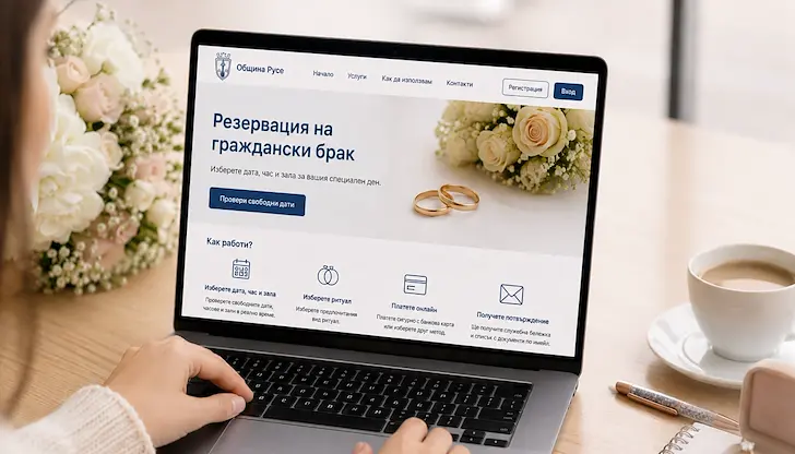 Община Русе въвежда онлайн резервации за граждански брак