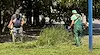 Продължава поддръжката на зелените площи в Русе