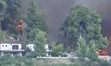 Горски пожар наложи евакуация на курорта Сивири