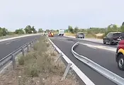 ТИР скъса две мантинели и навлезе в насрещното движение на АМ „Марица“