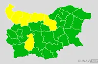 Жълт код за силен вятър в шест области на страната