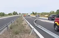 ТИР скъса две мантинели и навлезе в насрещното движение на АМ „Марица“