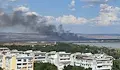 Пожарът край Бургас застраши предприятия и резерват