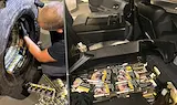 Митничари откриха контрабандни цигари в гумите на ТИР