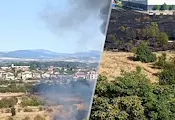 Пожар бушува между два квартала в София