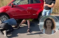 Мотористи спасиха закъсала русенка на пътя