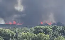 Голям пожар бушува край Бургас