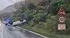 Кола се обърна по таван край село Самоводене