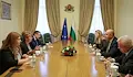 Румен Радев разговаря с Елеонора Митрофанова