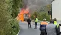 Горящ ТИР блокира Кресненското дефиле