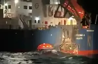 Първи кадри от среднощната спасителна акция в Черно море