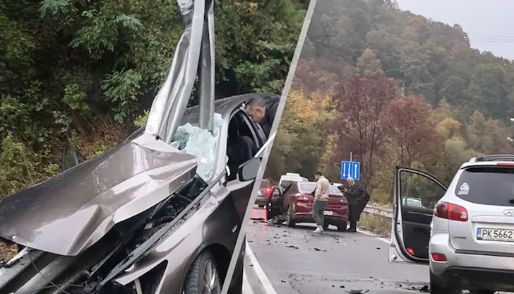 Охранителни камери запечатаха инцидент с три автомобила