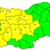 Жълт код за 14 области в страната
