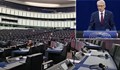 Николай Денков говори пред празна зала в Европарламента