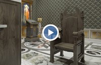 Църква с трон замести игралната зала в двореца на Путин